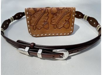 Men's Tony Lama Belt & Unique Engraved Clutch ??