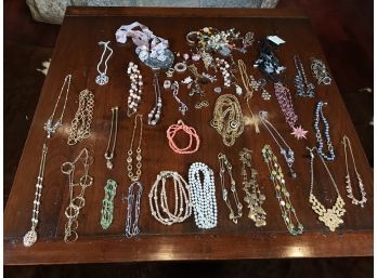 Lovely 50 Piece Lot Of Assorted COSTUME JEWELRY - Givenchy, Kate Spade & Many Others !