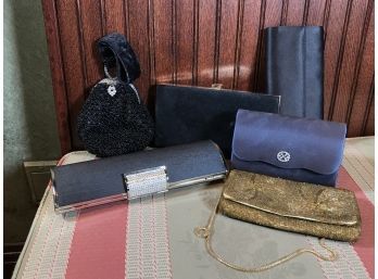 Lovely Group Of Six (6) Evening Bags - Very Nice Styles & Conditions - All Look To Be Used Very Little