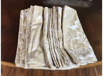 Amazing Like New Set Of Six (6) Damask WATERFORD Napkins & 84' Round Matching Tablecloth