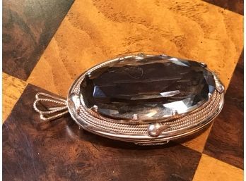 Incredible 14kt Yellow Gold  & Smoky Quartz Pin / Pendant - Nice Large Size - 2' X 3/4'