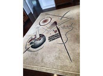 Very Cool Modern Area Rug - Fantastic Graphics - Very Good Condition - Neutral Background Color -  (2 Of 2)