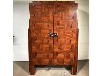 Incredible Vintage Style ART DECO Burl Wood Cabinet / Bar / Wardrobe - MANY USES - Absolutely STUNNING Piece !