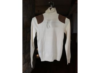 Fabulous Brand New With Tags RALPH LAUREN Cashmere & Suede Sweater - Size S - Paid $345