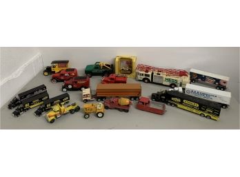 Miniature Car Collection W/ Tractor Trailers, Coin Banks, HESS, Stanley, Coca Cola & More! A2