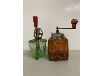 Vintage Hand Crank Mixer & Coffee Grinder