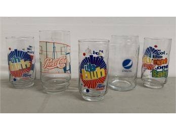 Vintage Pepsi Glasses Set A7