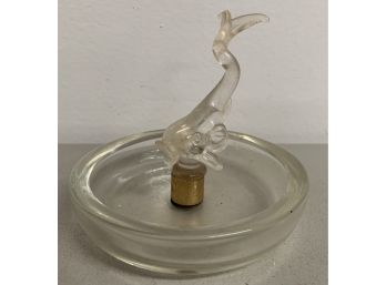 Vintage Venetian Glass Dolphin Ash Tray