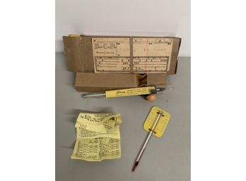 Vintage Chaney Candy / Deep Fat Thermometer W/ Original Box