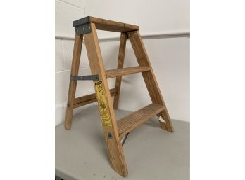 Small Wooden Folding Stepladder