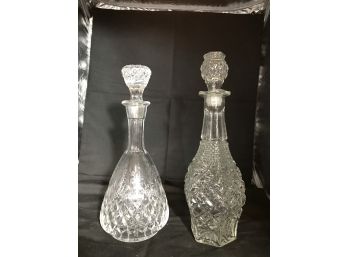 2 Lead Crystal Wine Decanter