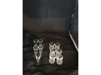 6 Appertif Glasses And 5 Glasses