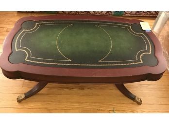 Wooden Table With Green Top 22x17