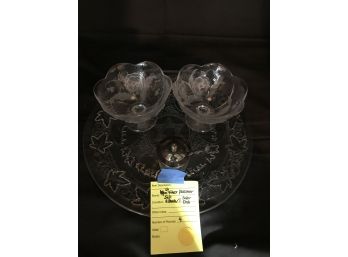 Passover Glass Set With 2 Bowls And 1 Seder Dish