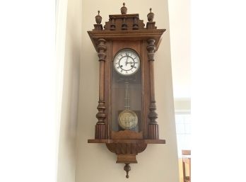 Antique Carved German Wall Clock