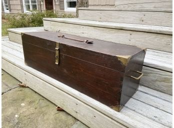 Handsome Antique Wooden Tool Box