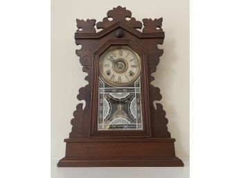 Antique Walnut Gilbert Clock Company Shelf Clock 'Owl' Model