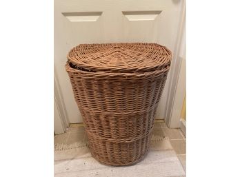 Vintage Wicker Laundry Bin