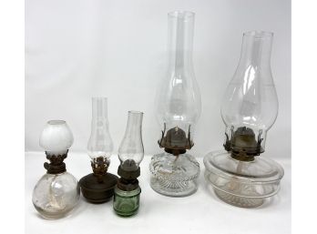 Antique Kerosine Lamps - Group Of 5