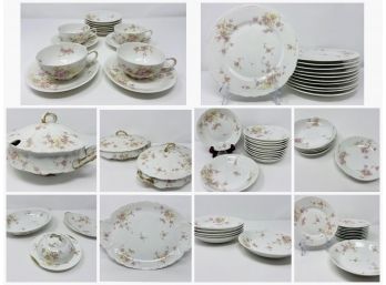 Haviland  Limoges French Porcelain Dinner Service, 58 Pc