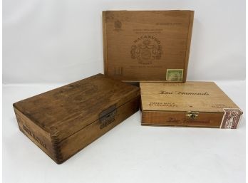 Trio Of Vintage Cigar Boxes