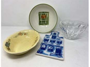 Boska Holland Cheese Board And Three Bowls