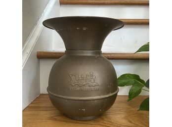 Replica Union Pacific Railroad Spittoon With Pothos Plant