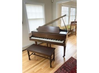 Brewster New York Vintage Baby Grand Piano And Bench