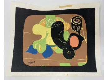 Quality Vintage Reproduction Of Georges Braque Lithograph