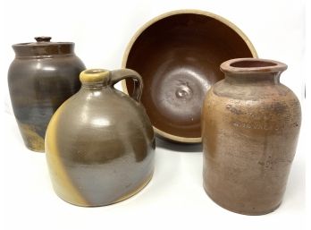 Antique Stoneware Group Of Four