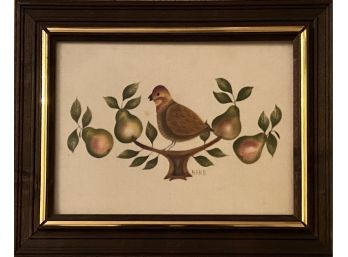 Vintage Theorem Of Bird And Pear Tree