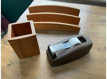 Milano Wooden Desk Accessories