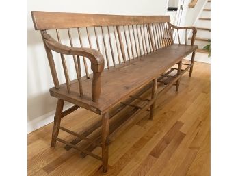 7.5' Antique Spindleback Bench