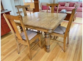 French Country Dining Table And Four Chairs