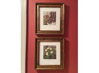 Pair Of Limited Edition Francis Poskett Artist Signed Botanical Prints