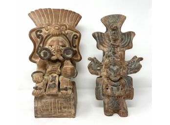 Aztec Style Ceramic Figures