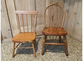 Pair Of Childrens Windsor Chairs