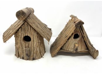 Pair Of Vintage Birdhouses