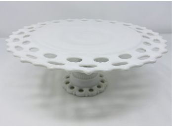 Vintage Milk Glass Cake Stand