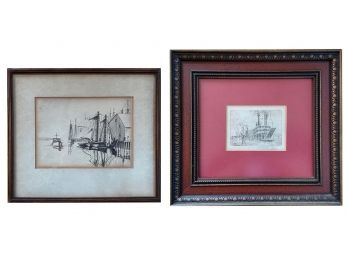 Pair Of Vintage Nautical Prints