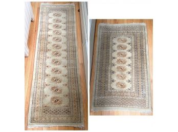 Oriental Handknotted Wool Rug And Runner Pair