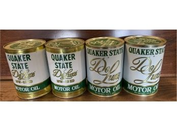 4 Quaker State One Quart Oil Cans (full)