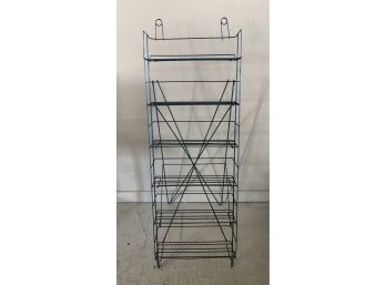 Blue Metal Display Shelves