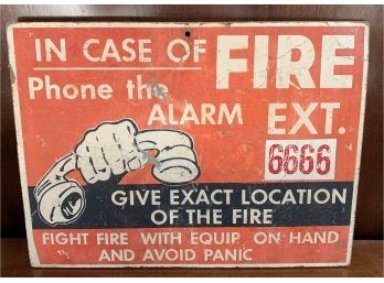 In Case Of Fire Avoid Panic Sign