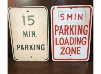 5 And 15 Minute Parking Signs