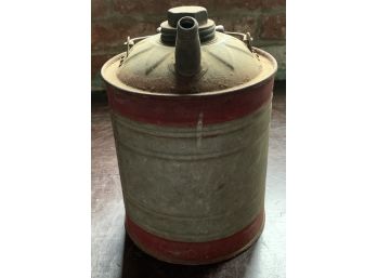 1 Gallon Galvanized Wood Handle Oil Can/dispenser