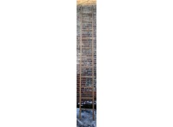 12 Foot Flint Ladder Straight, Wood, Industrial