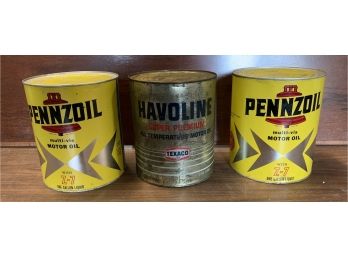 Pennzoil And Havoline One Gallon  Oil Can (Full)