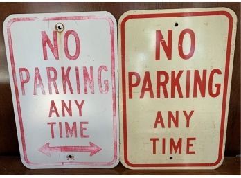 No Parking Any Time Signs