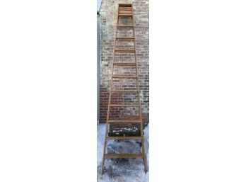 12 Foot A Frame Flint Ladder Industrial, Wood